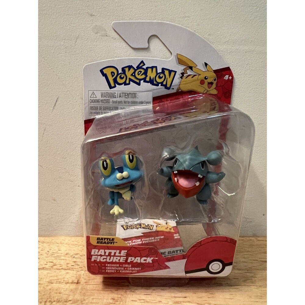 Pokemon Froakie Gible Battle Figure Pack Sealed Jazwares